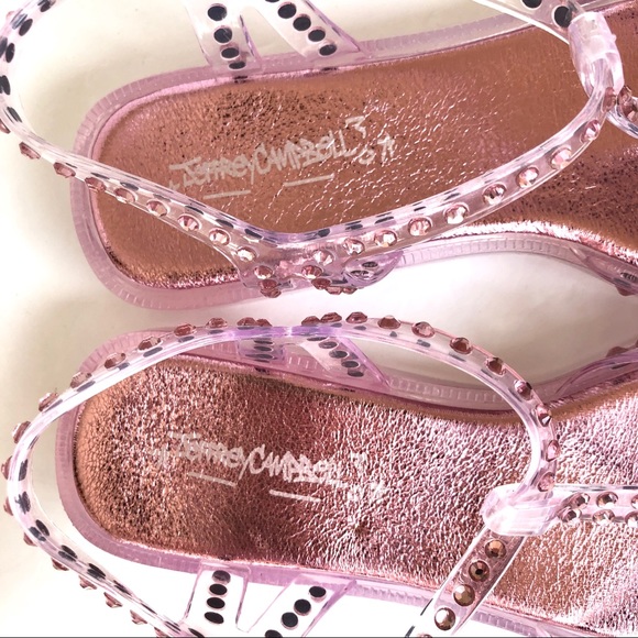 Jeffrey Campbell Pink Time Travel Jelly Sandals - Picture 7 of 8